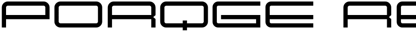 Porqge Regular font
