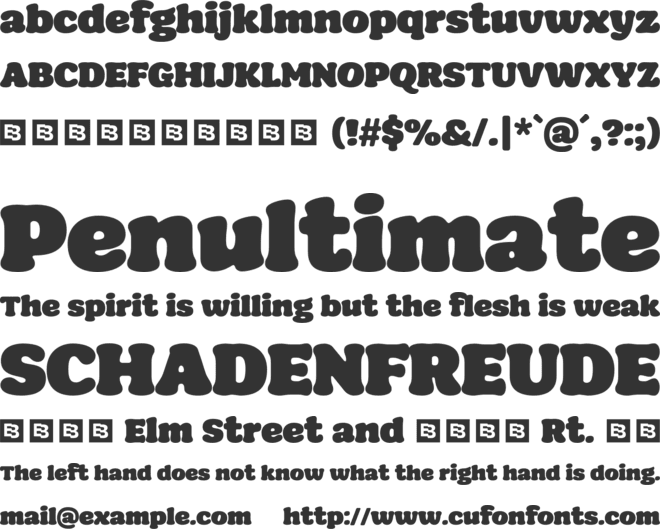 Seventies Sunrise Trial font preview