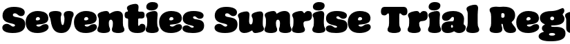 Seventies Sunrise Trial Regular font