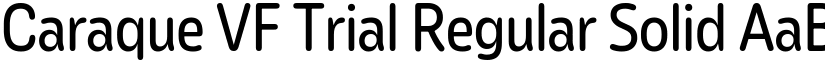 Caraque VF Trial Regular Solid (Variable) font