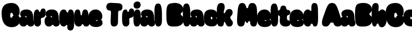 Caraque Trial Black Melted font