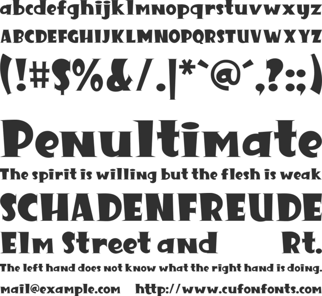 Great Monster font preview