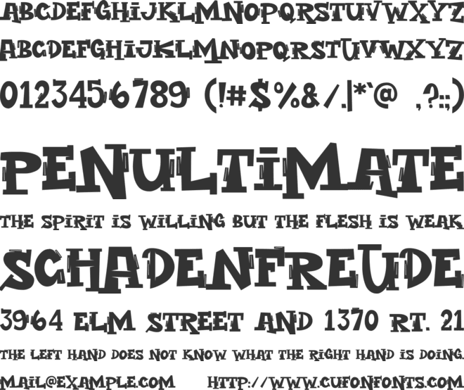 Hood Rulez font preview