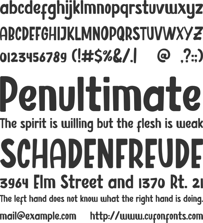 Resultan font preview