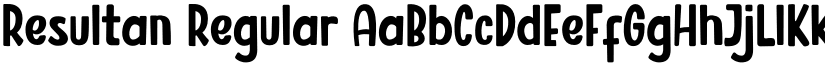 Resultan Regular font