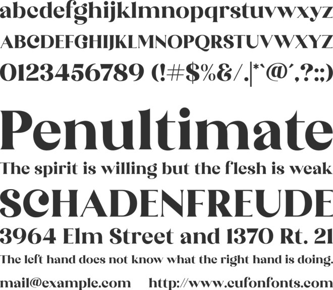 The Brande and Lotaline font preview
