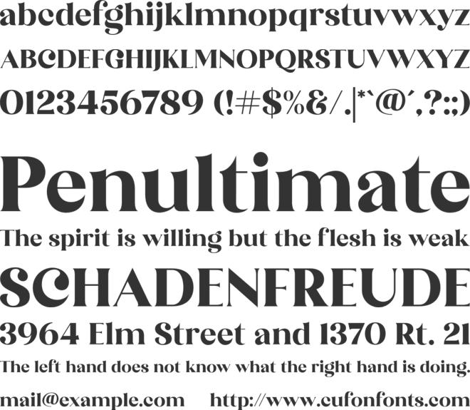 The Brande and Lotaline font preview