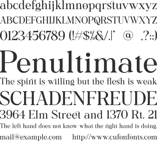 Collina font preview