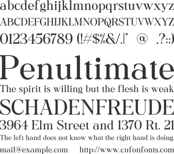 Collina font preview