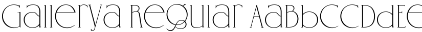 Gallerya Regular font