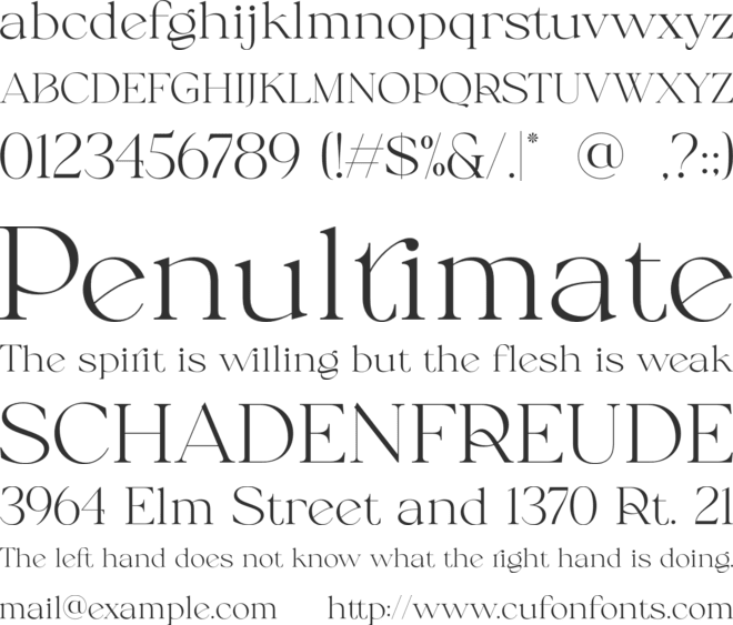 Calliga font preview
