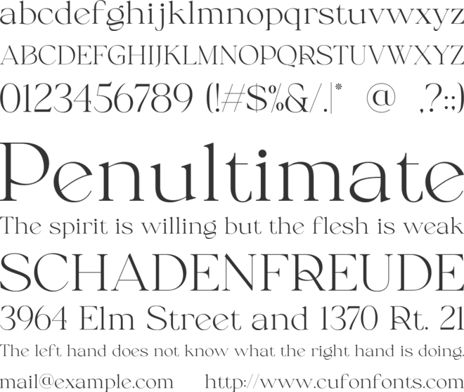 Calliga font preview