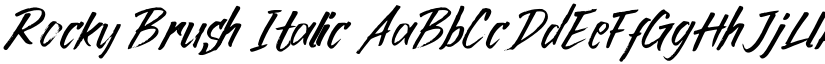 Rocky Brush Italic font