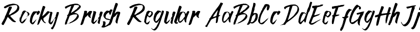 Rocky Brush Regular font
