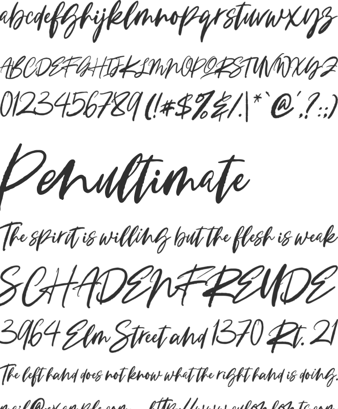 Better Rouge font preview