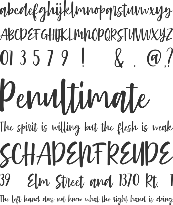 Moonlight Sonata font preview