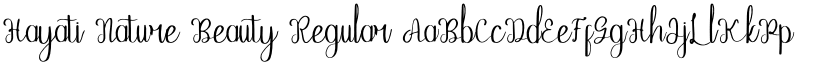 Hayati Nature Beauty Regular font