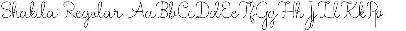 Shakila Regular font