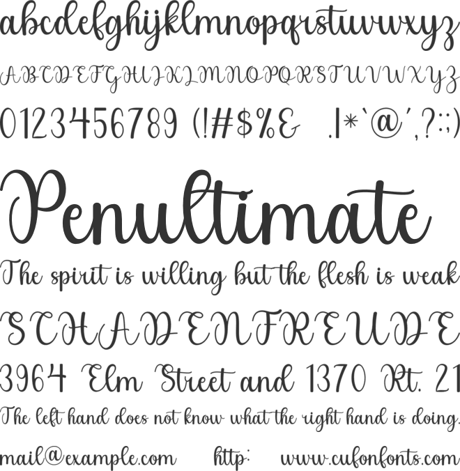 Beach Wahyu font preview
