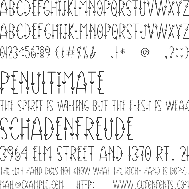 Candy Display font preview