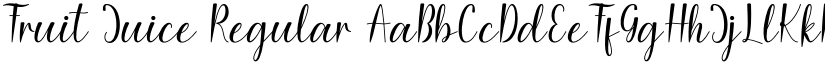 Fruit Juice Regular font