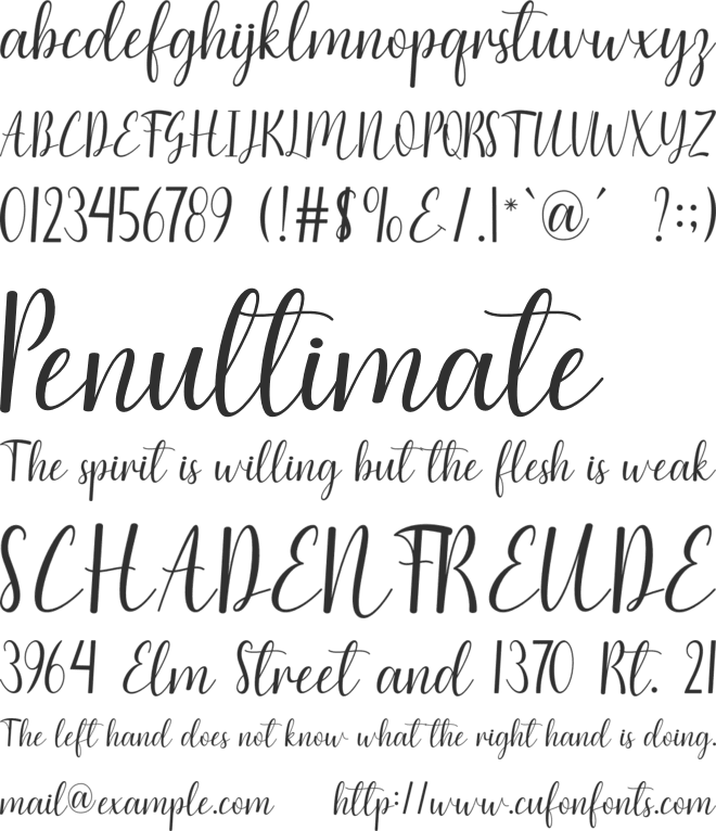 Micelle font preview