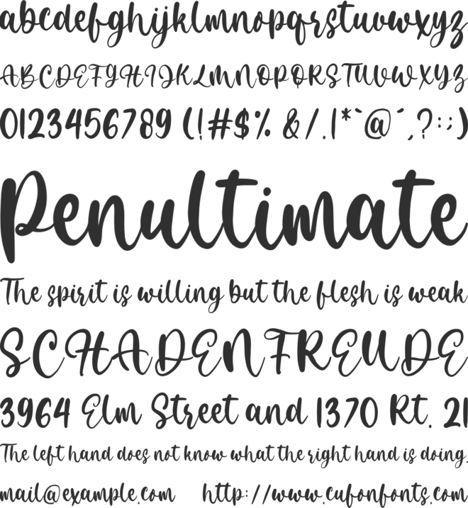 Caramel Candy font preview