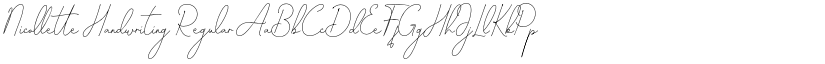 Nicollette Handwriting Regular font