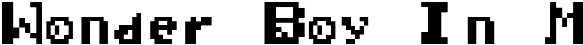Wonder Boy In Monster World font