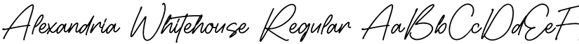 Alexandria Whitehouse Regular font