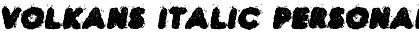 VOLKANS ITALIC PERSONAL USE Italic font