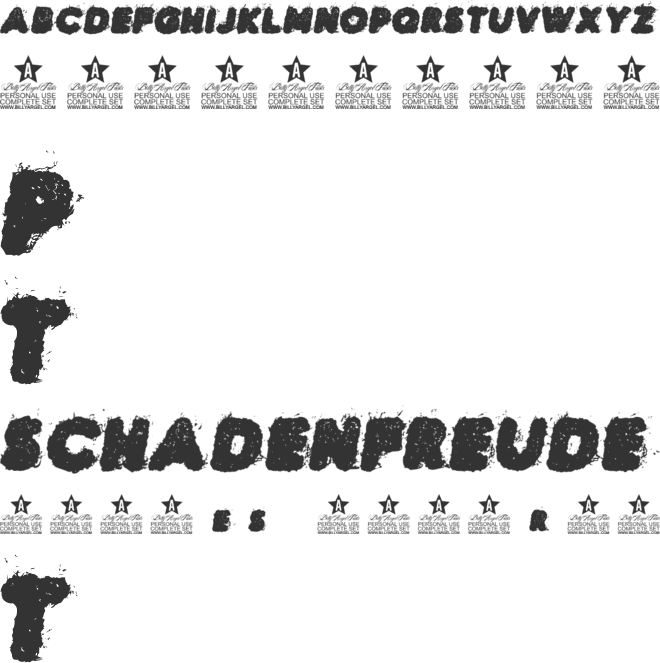 VOLKANS  PERSONAL USE font preview