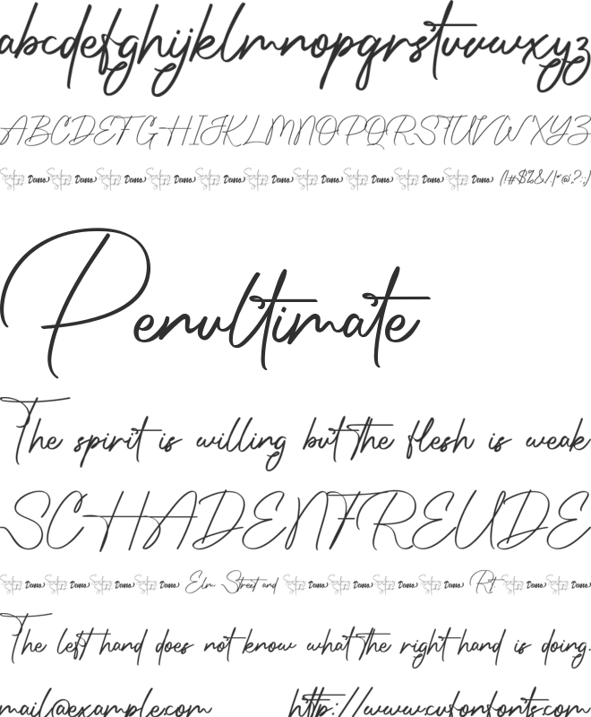 Geraldyne Signature font preview