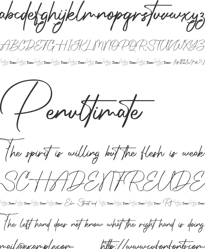 Geraldyne Signature font preview