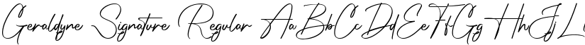 Geraldyne Signature Regular font