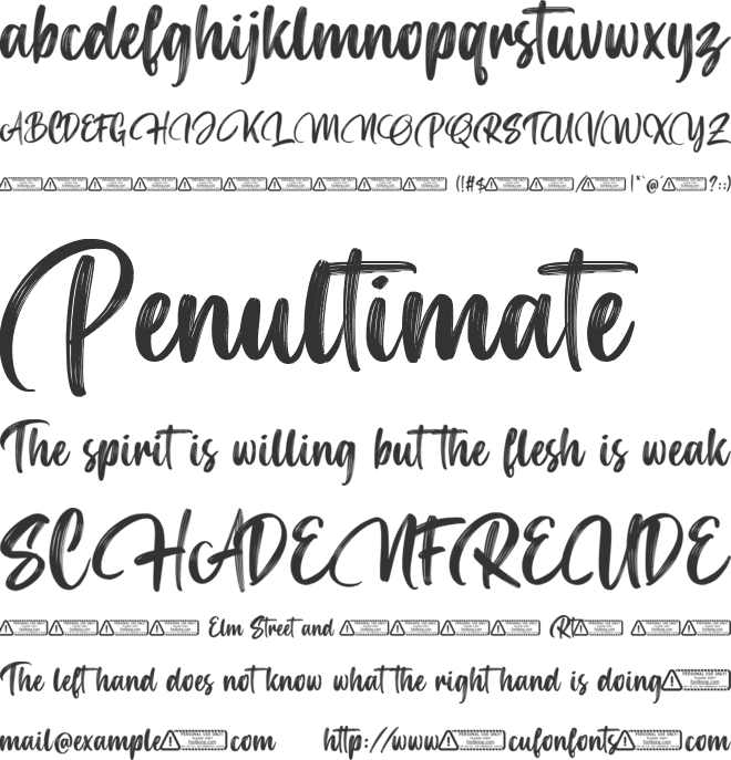 Hallart font preview