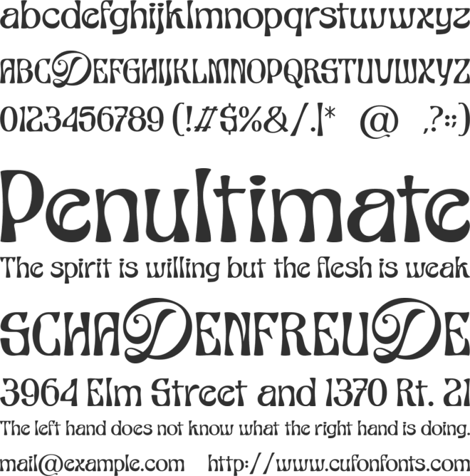 Foridust font preview