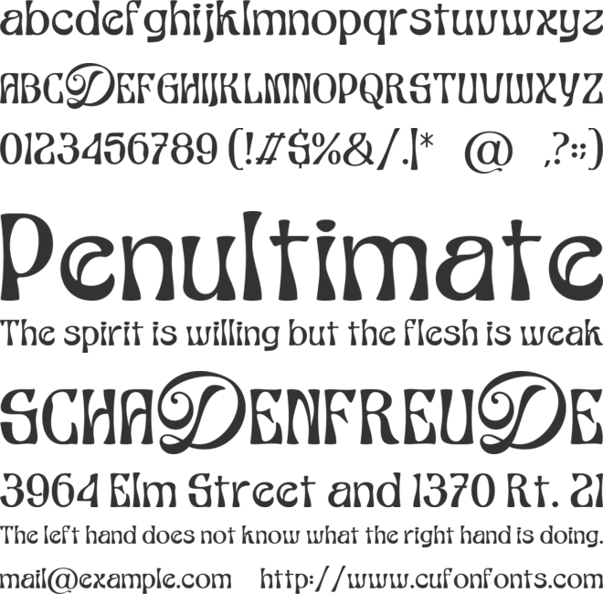 Foridust font preview