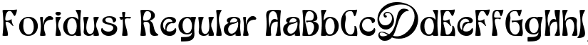 Foridust Regular font