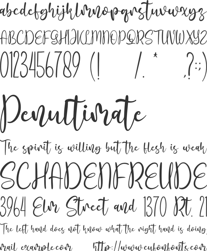 Bigtyles font preview