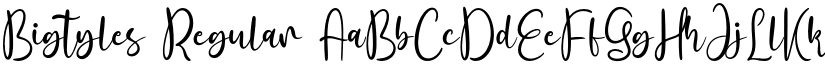 Bigtyles Regular font