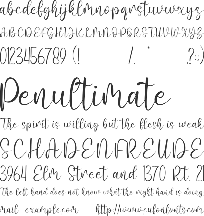 Junlyne font preview