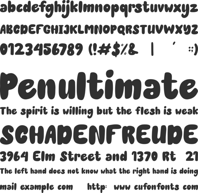Bright Sunday font preview
