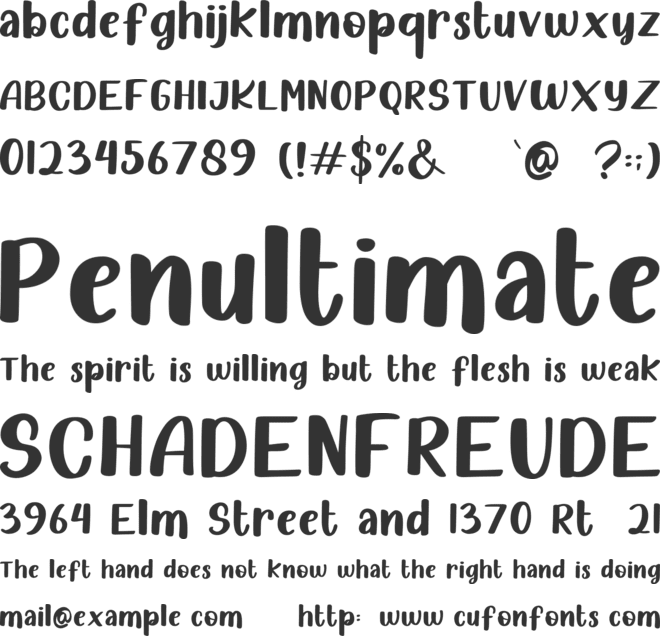 Sweet Matcha font preview