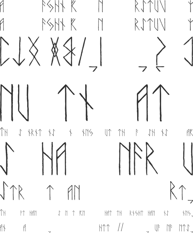 FUTHARK VIKINGS font preview