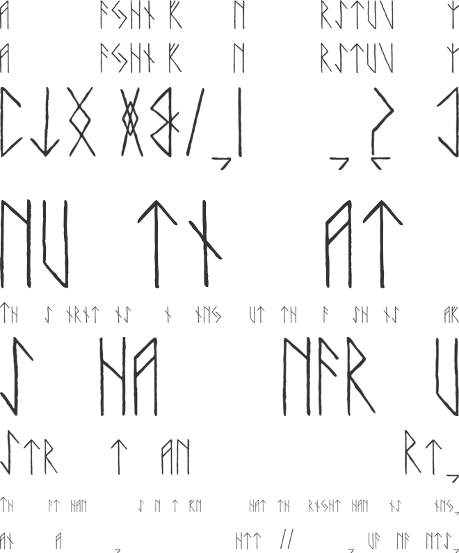 FUTHARK VIKINGS font preview