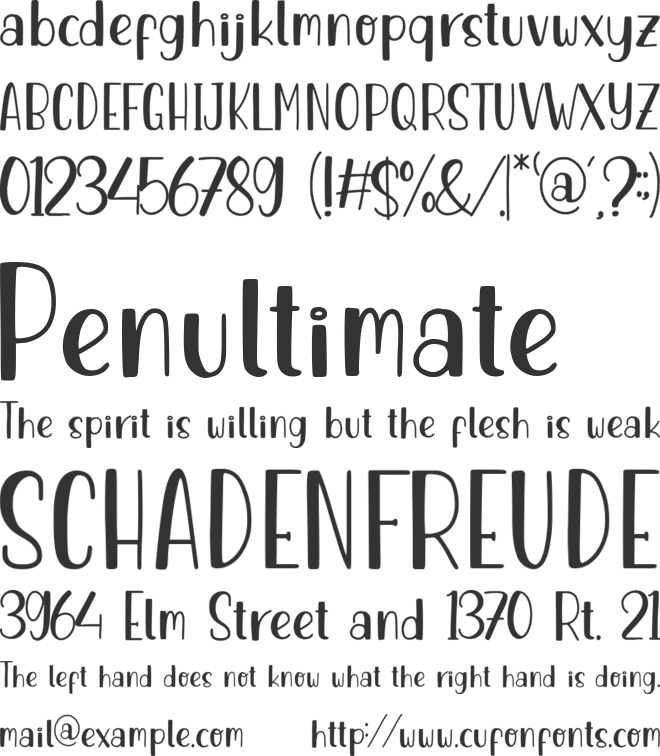 Rainbow Sunshine font preview