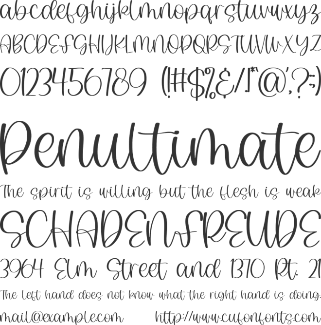 Goldimine font preview