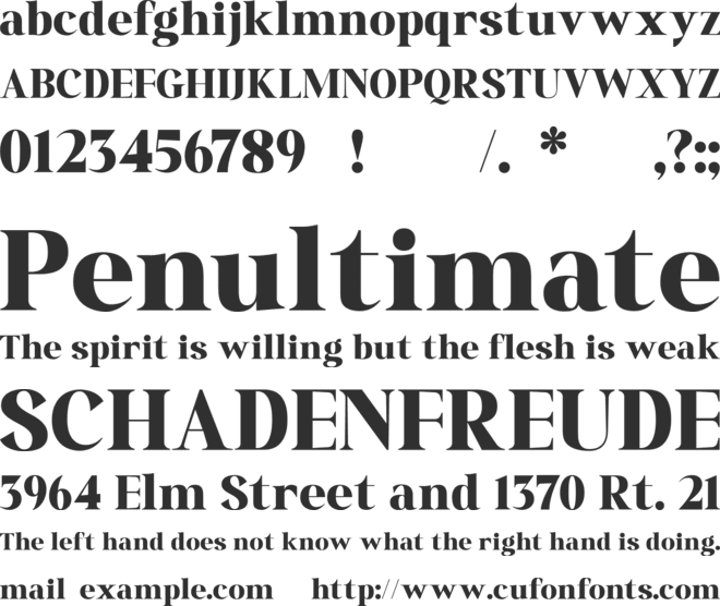 Qia Display font preview