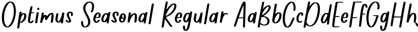 Optimus Seasonal Regular font